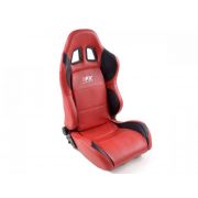 Снимка  на Спортни седалки комплект 2 бр. Houston еко кожа червени /черни шев червени / FK Automotive FKRSE010053