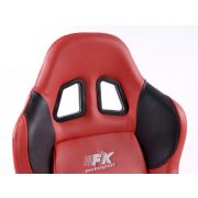 Снимка  на Спортни седалки комплект 2 бр. Houston еко кожа червени /черни шев червени / FK Automotive FKRSE010053