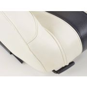 Снимка  на Спортни седалки комплект 2 бр. Indianapolis еко кожа бели/черни FK Automotive FKRSE010183