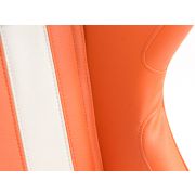Снимка  на Спортни седалки комплект 2 бр. Indianapolis еко кожа оранжеви/бели FK Automotive FKRSE010189