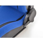 Снимка  на Спортни седалки комплект 2 бр. Köln еко кожа/текстил черни/сини FK Automotive FKRSE17051