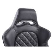 Снимка  на Спортни седалки комплект 2 бр. Las Vegas еко кожа черни back made of GFK FK Automotive FKRSE011037