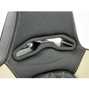 Снимка  на Спортни седалки комплект 2 бр. Las Vegas еко кожа черни/бежови back made of GFK FK Automotive FKRSE011035