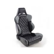Снимка  на Спортни седалки комплект 2 бр. Las Vegas еко кожа черни/сиви back made of GFK FK Automotive FKRSE011033