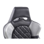 Снимка  на Спортни седалки комплект 2 бр. Las Vegas еко кожа черни/сребърни шев сребърни FK Automotive FKRSE011029