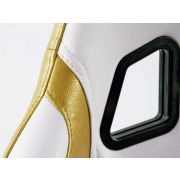 Снимка  на Спортни седалки комплект 2 бр. Miami еко кожа бели златни FK Automotive FKRSE010069