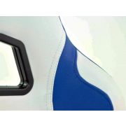 Снимка  на Спортни седалки комплект 2 бр. Miami еко кожа бели/сини FK Automotive FKRSE010063