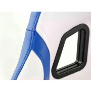 Снимка  на Спортни седалки комплект 2 бр. Miami еко кожа бели/сини FK Automotive FKRSE010063