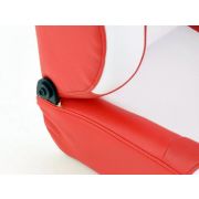 Снимка  на Спортни седалки комплект 2 бр. Miami еко кожа бели/червени / FK Automotive FKRSE010067