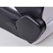 Снимка  на Спортни седалки комплект 2 бр. Miami еко кожа бели/черни FK Automotive FKRSE010065
