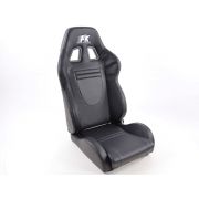 Снимка  на Спортни седалки комплект 2 бр. Racecar еко кожа черни FK Automotive FKRSE601/603