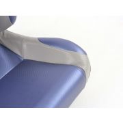 Снимка  на Спортни седалки комплект 2 бр. Racing еко кожа сини/сиви FK Automotive FKRSE947/948