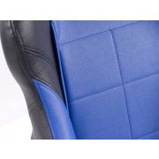 Снимка  на Спортни седалки комплект 2 бр. SCE-Sportive 1 еко кожа сини/черни FK Automotive SCERSE105/106