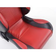 Снимка  на Спортни седалки комплект 2 бр. SCE-Sportive 2 еко кожа червени /черни FK Automotive SCERSE117-118