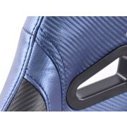 Снимка  на Спортни седалки комплект 2 бр. Spacelook Carbon еко кожа сиви/сини FK Automotive FKRSE801/802