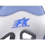 Снимка  на Спортни седалки комплект 2 бр. Spacelook Carbon еко кожа сиви/сини FK Automotive FKRSE801/802