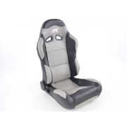 Снимка  на Спортни седалки комплект 2 бр. Spacelook Carbon еко кожа сиви/черни FK Automotive FKRSE805/806