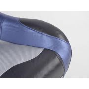 Снимка  на Спортни седалки комплект 2 бр. Spacelook Carbon еко кожа сребърни/сини/черни FK Automotive FKRSE821/822