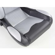 Снимка  на Спортни седалки комплект 2 бр. Spacelook Carbon еко кожа сребърни/черни FK Automotive FKRSE823/824