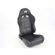 Снимка  на Спортни седалки комплект 2 бр. Spacelook Carbon еко кожа черни FK Automotive FKRSE817/818