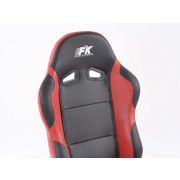 Снимка  на Спортни седалки комплект 2 бр. Spacelook Carbon еко кожа черни/червени / FK Automotive FKRSE807/808