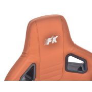 Снимка  на Спортни седалки комплект 2 бр. Stuttgart еко кожа кафяви/сребърни FK Automotive FKRSE17033