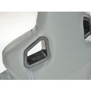 Снимка  на Спортни седалки комплект 2 бр. Stuttgart еко кожа сиви/сребърни FK Automotive FKRSE17035