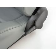 Снимка  на Спортни седалки комплект 2 бр. Stuttgart еко кожа сиви/сребърни FK Automotive FKRSE17035