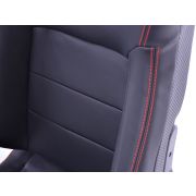 Снимка  на Спортни седалки комплект 2 бр. Stuttgart еко кожа черни Carbon-Look FK Automotive FKRSE17021