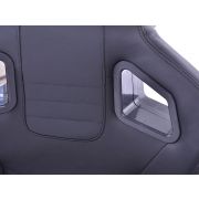 Снимка  на Спортни седалки комплект 2 бр. Stuttgart еко кожа черни Carbon-Look FK Automotive FKRSE17031