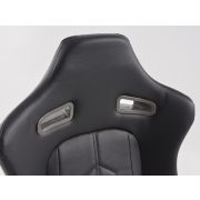 Снимка  на Спортни седалки комплект 2 бр. еко кожа черни с подгряване и масаж FK Automotive FKRSE14049-M