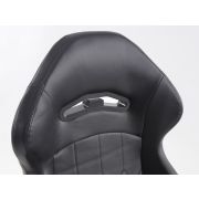 Снимка  на Спортни седалки комплект 2 бр. еко кожа черни с подгряване FK Automotive FKRSE14043-H