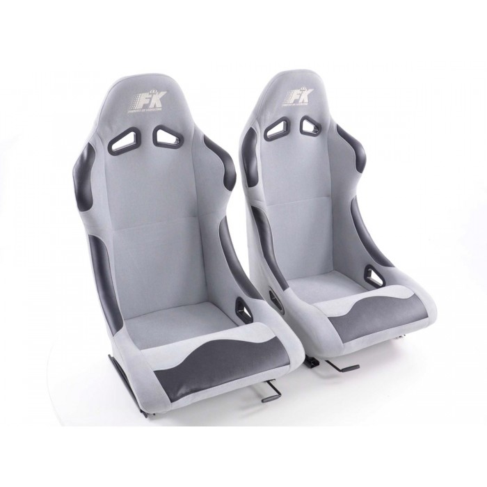 Снимка на Спортни седалки комплект 2 бр. Basic сиви FK Automotive FKRSE325/325 за Daihatsu Cuore MK6 L7 0.7 - 42 коня бензин