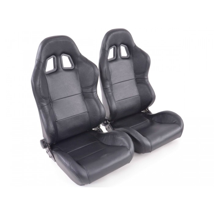 Снимка на Спортни седалки комплект 2 бр. Charleston еко кожа черни FK Automotive FKRSE12011 за Hyundai ix20 (JC) 1.4 CRDi - 90 коня дизел