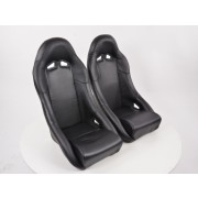Снимка на Спортни седалки комплект 2 бр. Club еко кожа черни FK Automotive FKRSE13079