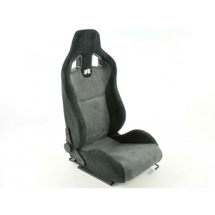 Снимка на Спортни седалки комплект 2 бр. Columbus еко кожа сиви/черни FK Automotive FKRSE011041 за BMW 1 Coupe E82 118 d - 143 коня дизел