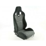 Снимка на Спортни седалки комплект 2 бр. Columbus еко кожа сиви/черни FK Automotive FKRSE011041