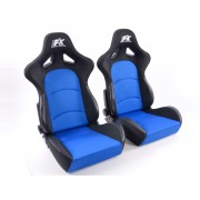 Снимка на Спортни седалки комплект 2 бр. Control сини/черни FK Automotive FKRSE403-1/403-2