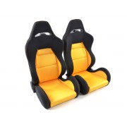 Снимка на Спортни седалки комплект 2 бр. Edition 3 жълти/черни FK Automotive DP025
