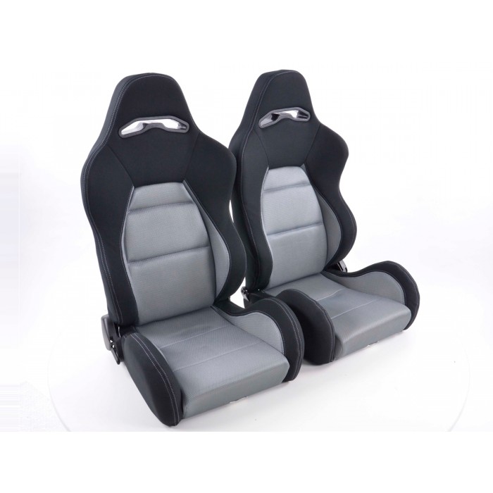Снимка на Спортни седалки комплект 2 бр. Edition 3 сиви/черни FK Automotive DP031 за камион DAF CF 85 FAT 85.460 - 462 коня дизел