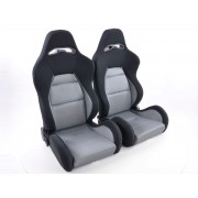 Снимка на Спортни седалки комплект 2 бр. Edition 3 сиви/черни FK Automotive DP031