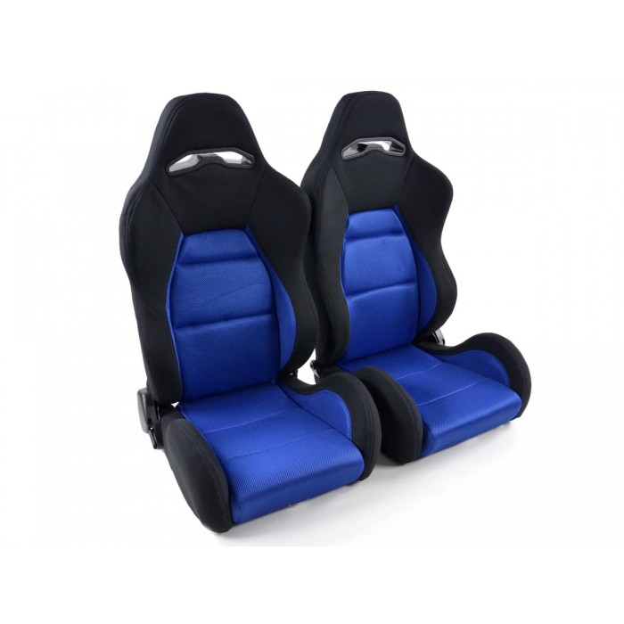 Снимка на Спортни седалки комплект 2 бр. Edition 3 сини/черни FK Automotive DP029 за камион Iveco Eurotrakker MP 260 E 38 H Cursor - 380 коня дизел