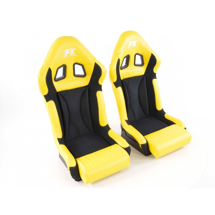 Снимка на Спортни седалки комплект 2 бр. Race 1 жълти/черни FK Automotive FKRSE709/709 за мотор Honda CBR CBR 1000 F (SC24) - 98 коня бензин