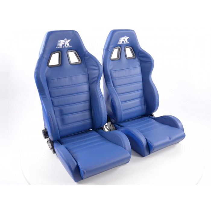 Снимка на Спортни седалки комплект 2 бр. Race 4 сини FK Automotive FKRSE713/714 за Alfa Romeo 166 Sedan 2.5 V6 24V (936A21__) - 188 коня бензин