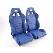 Снимка на Спортни седалки комплект 2 бр. Race 4 сини FK Automotive FKRSE713/714