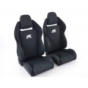 Снимка на Спортни седалки комплект 2 бр. Race 5 с подгряване и масаж FK Automotive FKRSE751/752-M