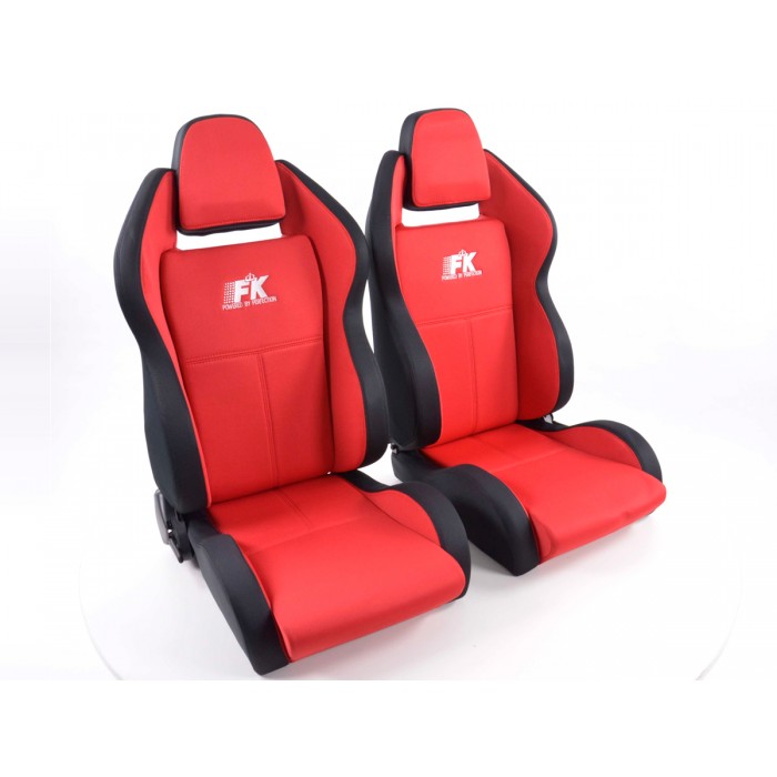 Снимка на Спортни седалки комплект 2 бр. Race 5 червени /черни FK Automotive FKRSE753/754 за Kia Sportage (SL) 2.0 CRDi - 184 коня дизел