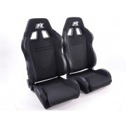 Снимка на Спортни седалки комплект 2 бр. Racecar с подгряване и масаж FK Automotive FKRSE231/232-M