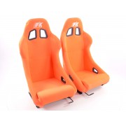 Снимка на Спортни седалки комплект 2 бр. San Francisco оранжеви FK Automotive FKRSE010163