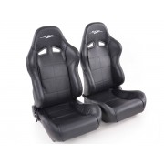 Снимка на Спортни седалки комплект 2 бр. SCE-Sportive 1 еко кожа черни FK Automotive SCERSE103/104